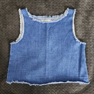 Zara Girls Blue Jean Top Size 7